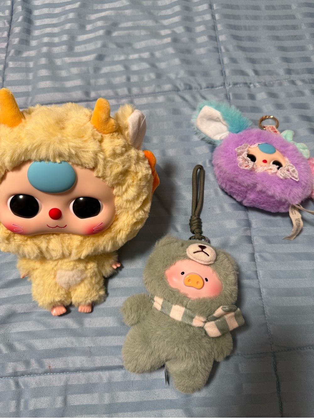 LULU PIG, BABY 3 head (pouch), baby 3 charm bundle